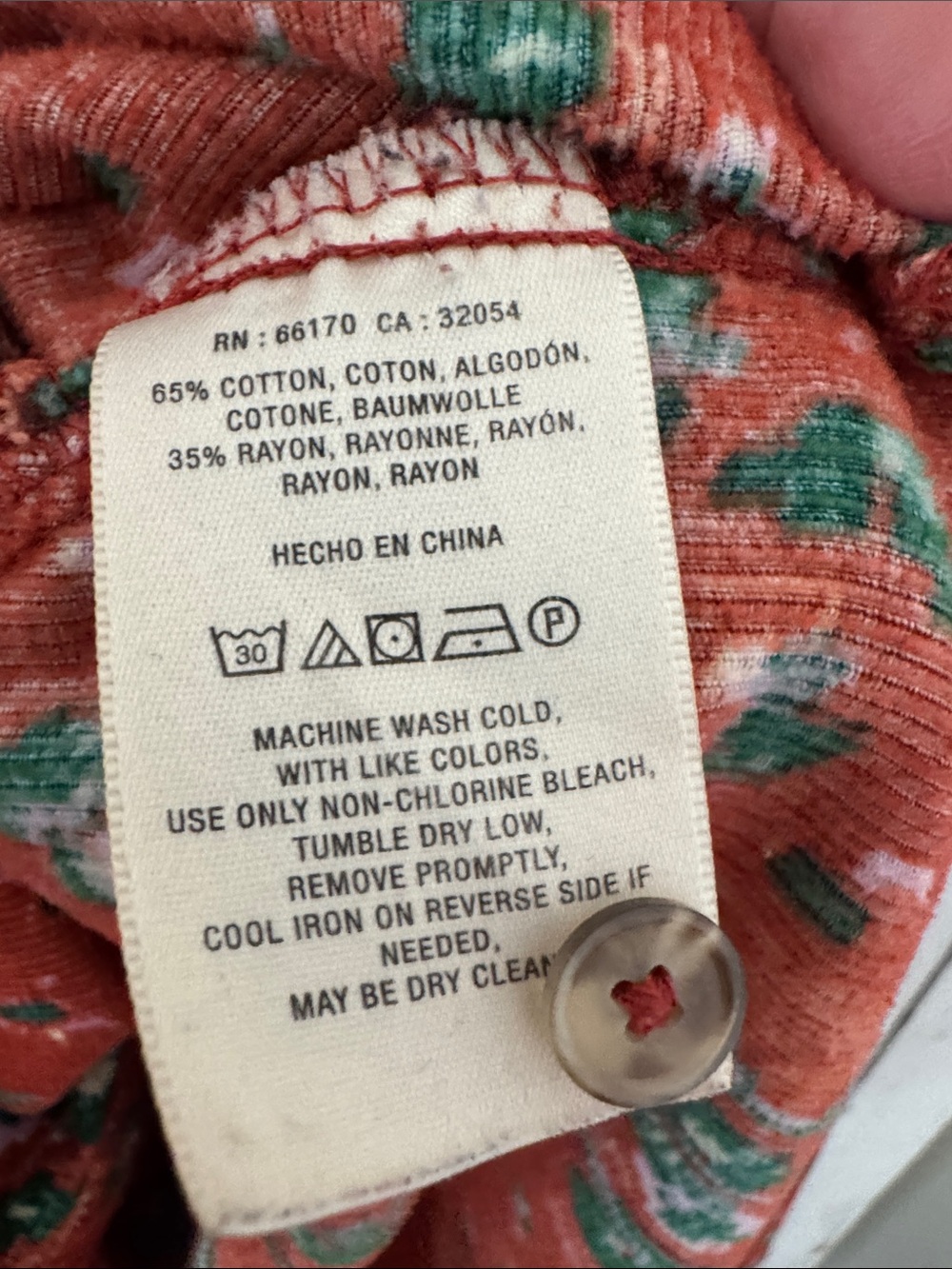 Anthropologie Building 18 Corduroy Blouse - Picture 4 of 4